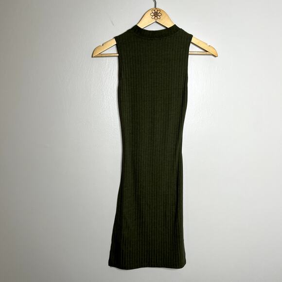 Rue 21 Green Bodycon Ribbed Cut Out Dress - Picture 5 of 7
